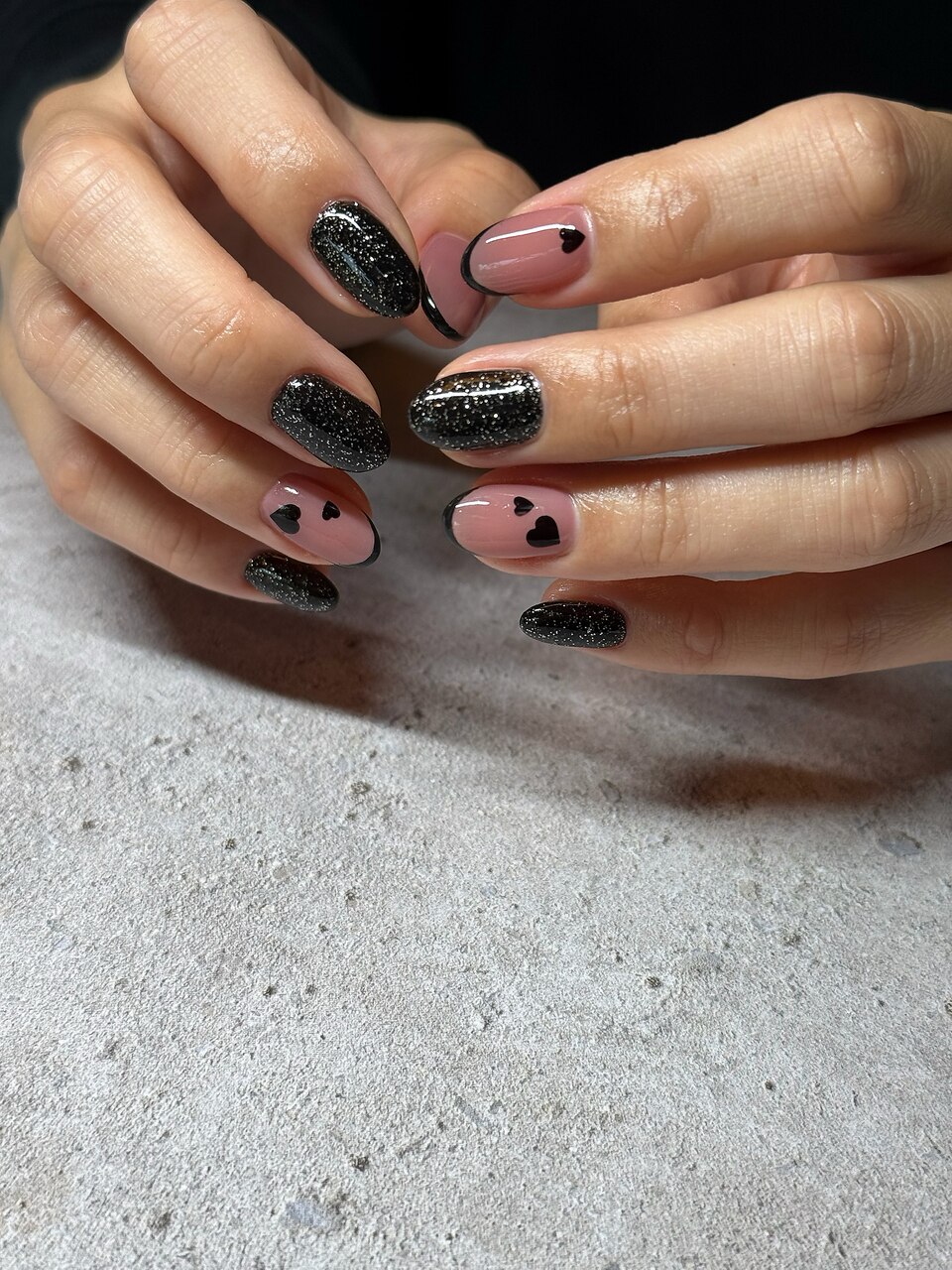 ピンク×黒